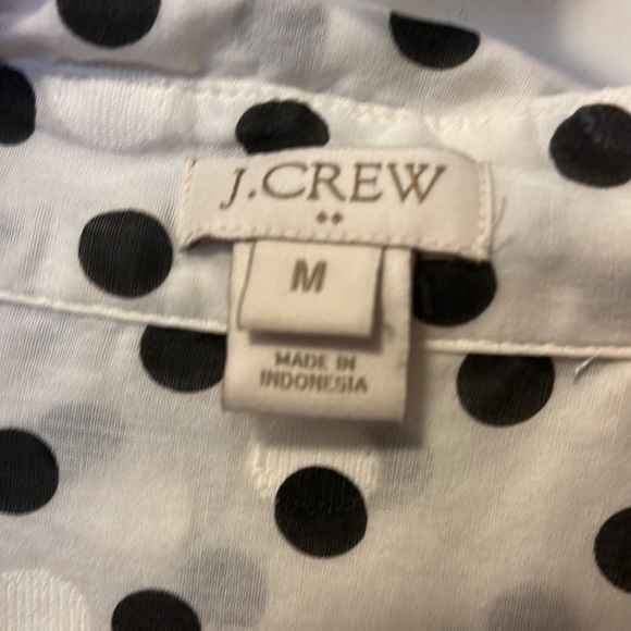J.Crew Factory Polka Dot Popover Top - Picture 2 of 5